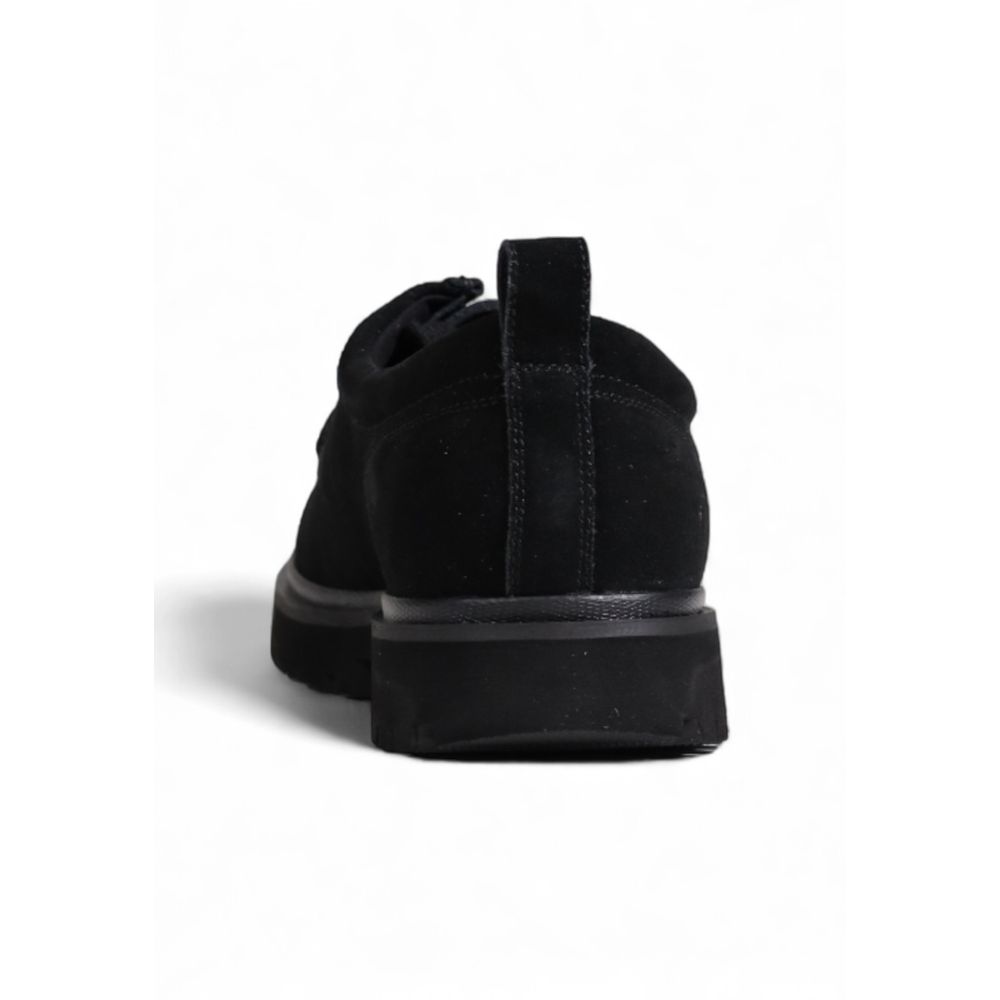 Black Suede Leather Oxfords And Derby - ventzia
