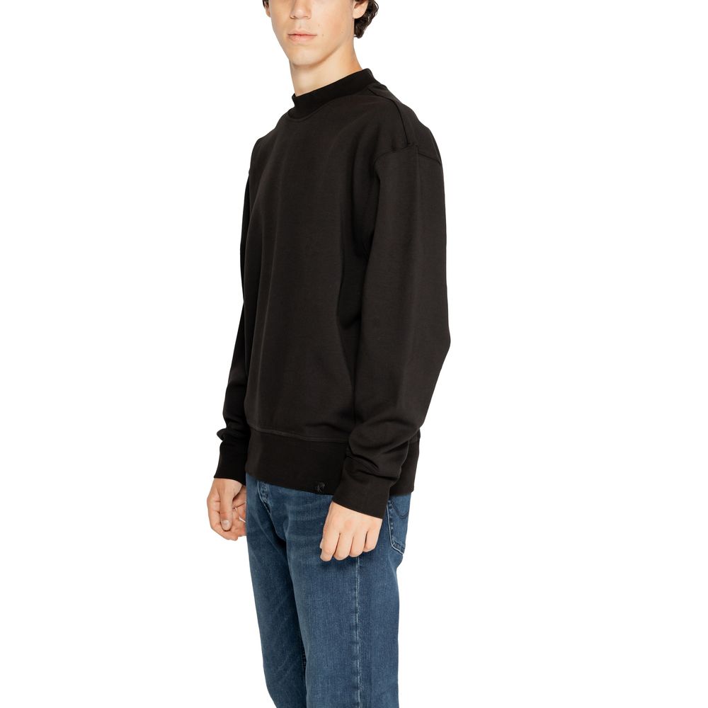 Black Recycled Cotton Sweatshirt - ventzia