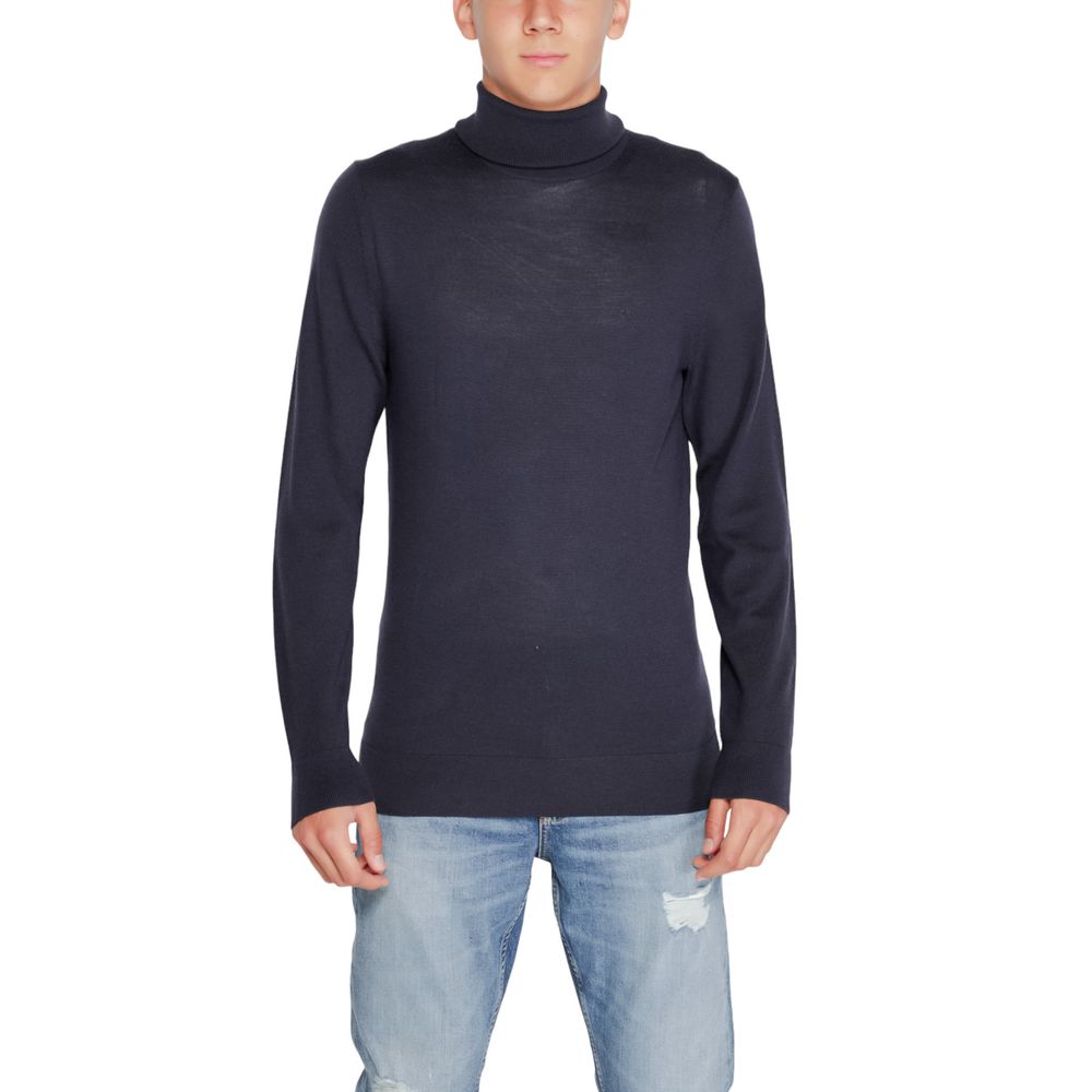 Blue Wool Turtleneck - ventzia
