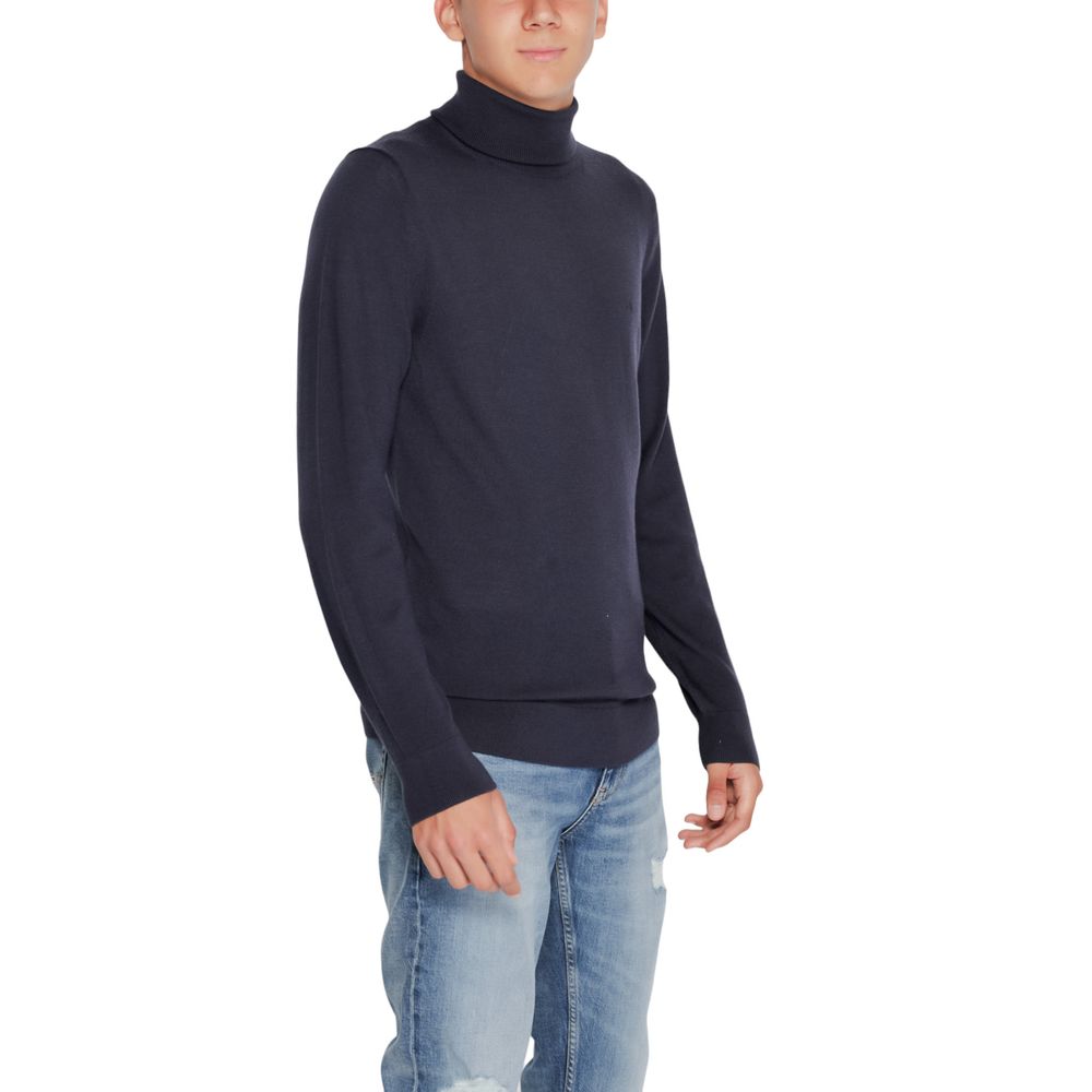 Blue Wool Turtleneck - ventzia