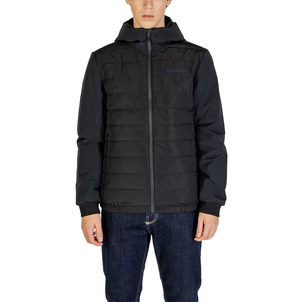 Black Recycled Polyester Jackets & Coat - ventzia