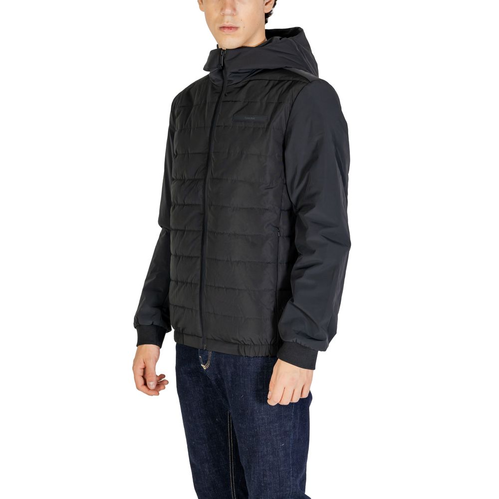 Black Recycled Polyester Jackets & Coat - ventzia