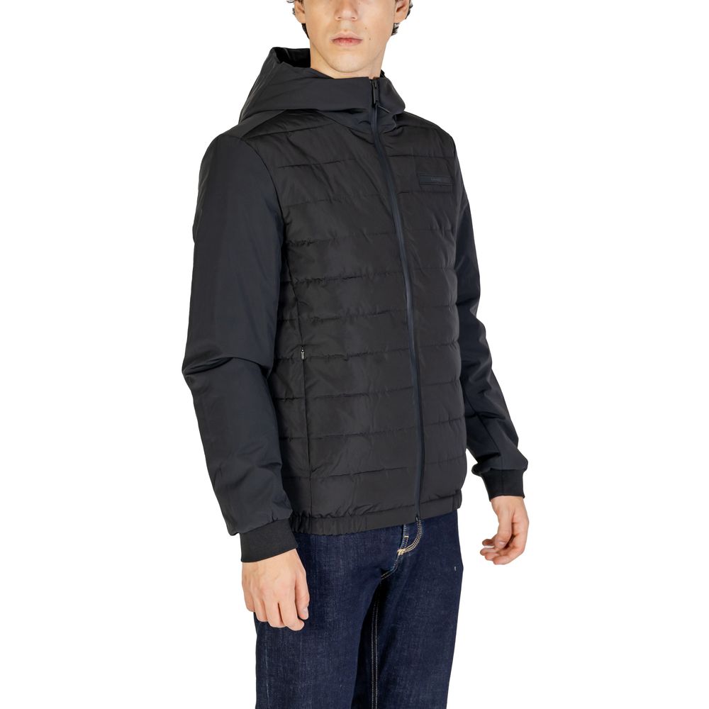 Black Recycled Polyester Jackets & Coat - ventzia