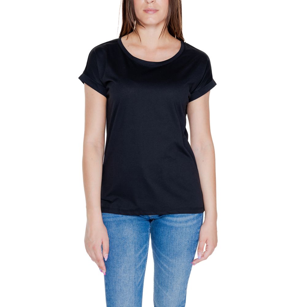 Black Cotton T-Shirt - ventzia