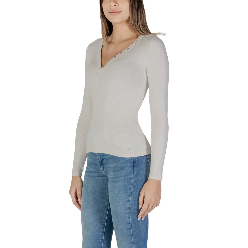 Cream Viscose Long Sleeve - ventzia