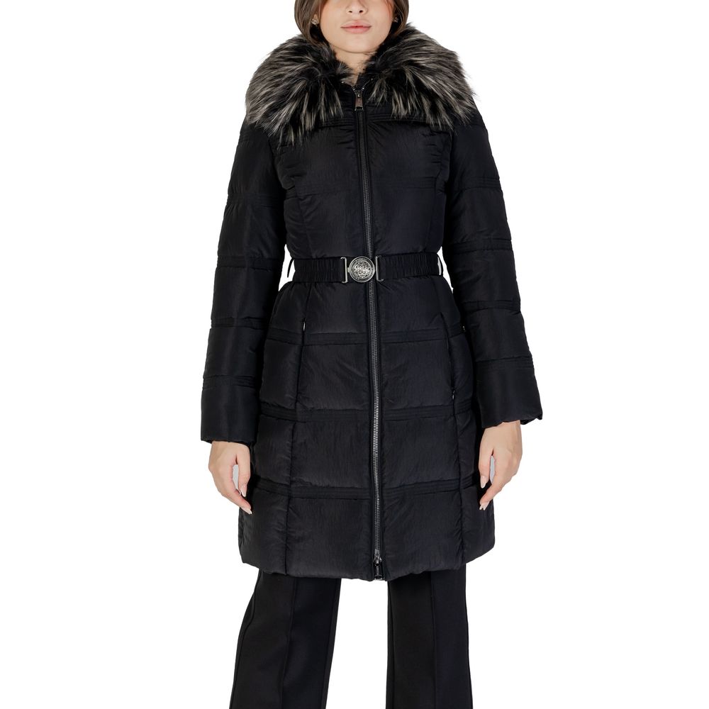 Black Polyester Jackets & Coat - ventzia