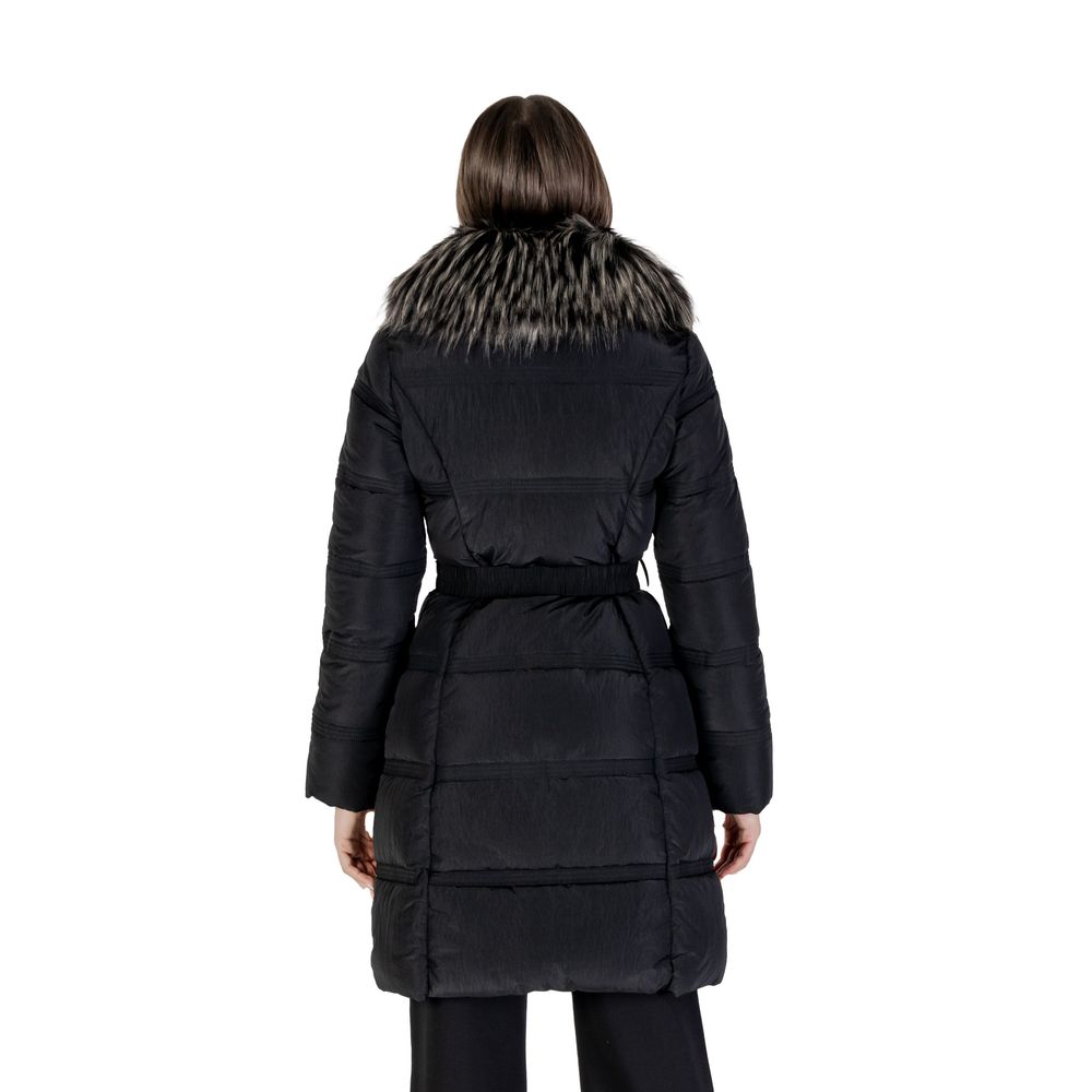 Black Polyester Jackets & Coat - ventzia