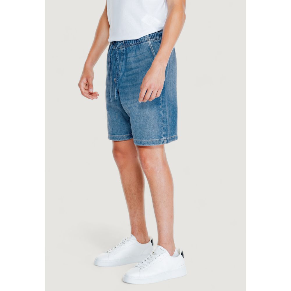 Light Blue Cotton Bermuda - ventzia