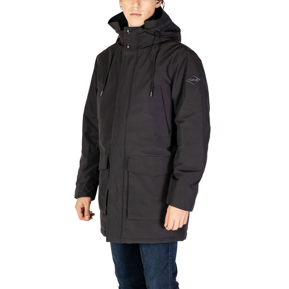 Black Polyamide Parka - ventzia