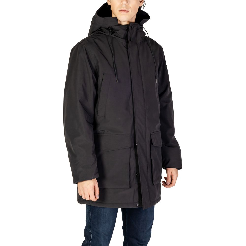 Black Polyamide Parka - ventzia