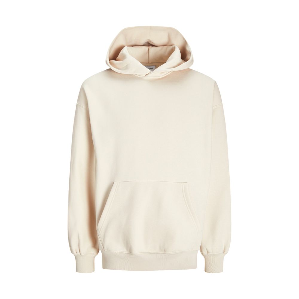 Beige Cotton Hoody - ventzia