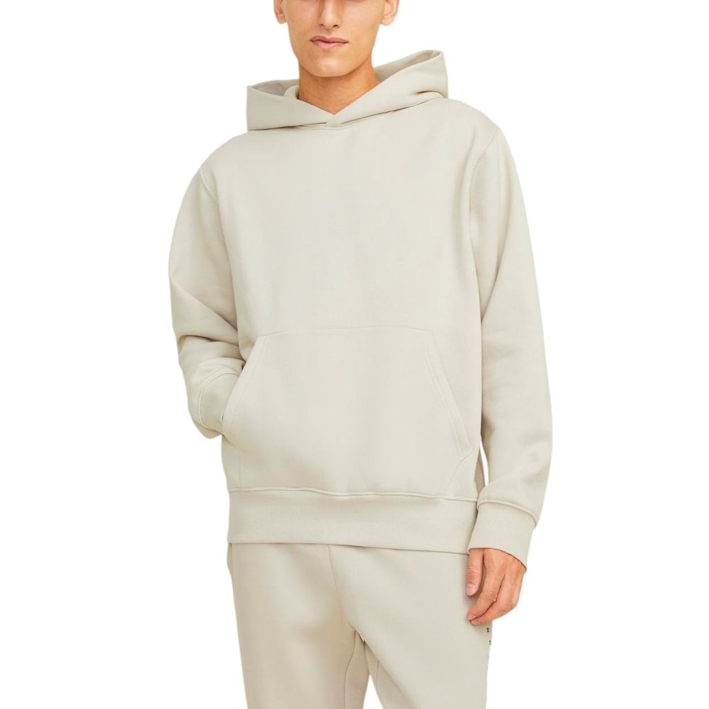 Beige Cotton Hoody - ventzia