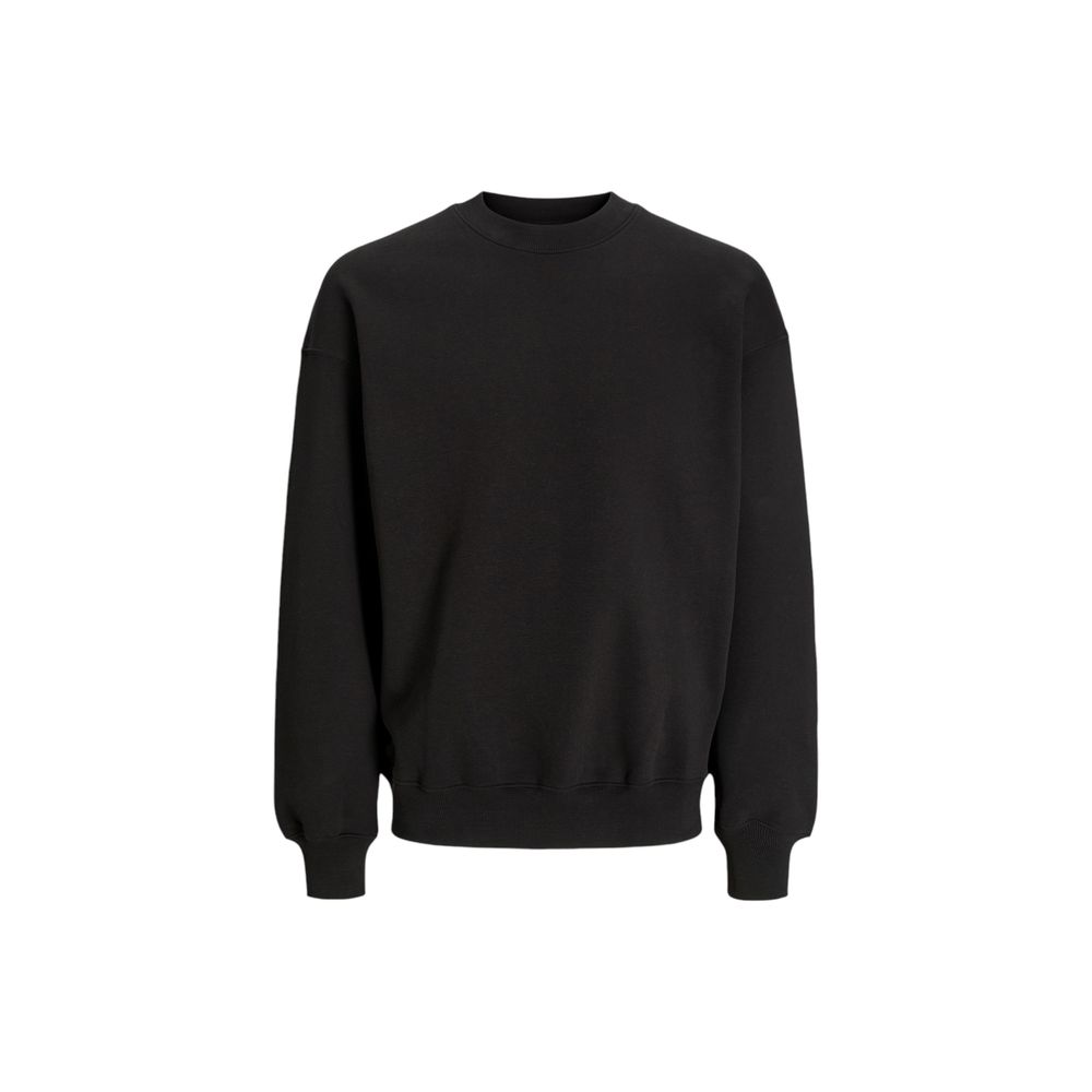 Black Cotton Sweatshirt - ventzia