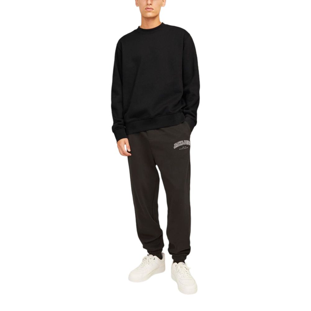 Black Cotton Sweatshirt - ventzia