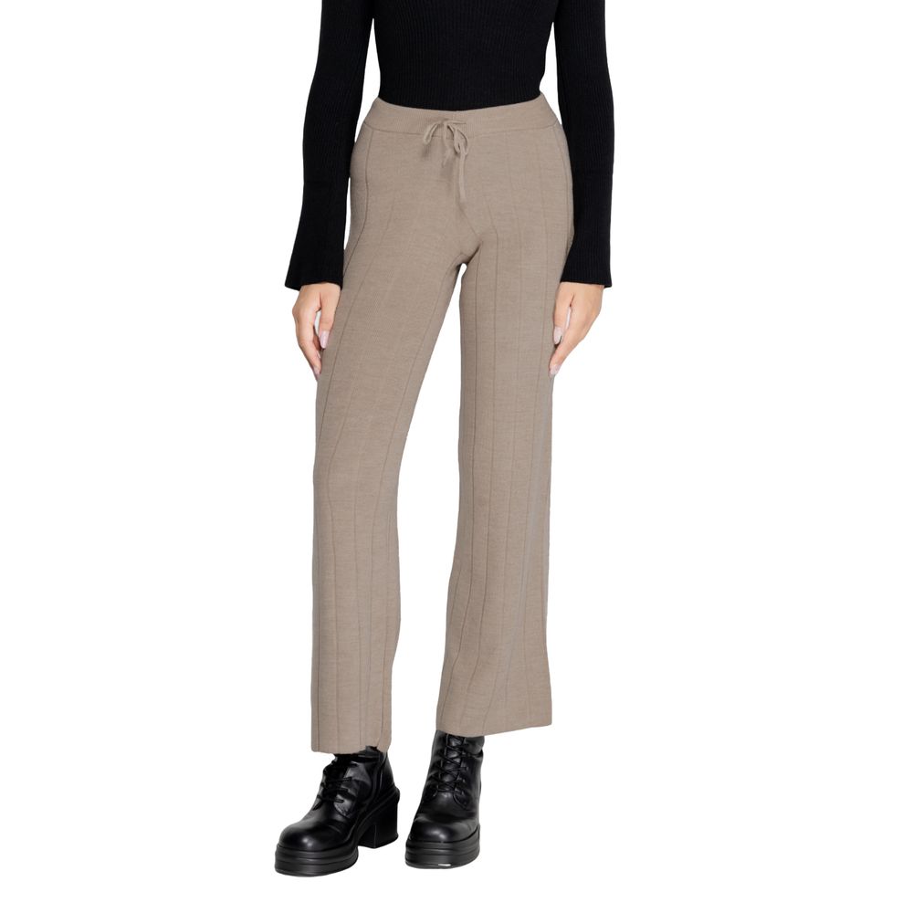 Beige Marabou Pant - ventzia