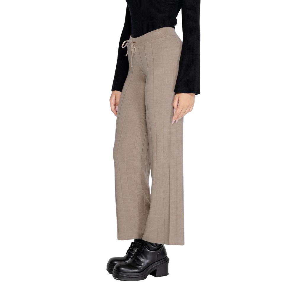 Beige Marabou Pant - ventzia