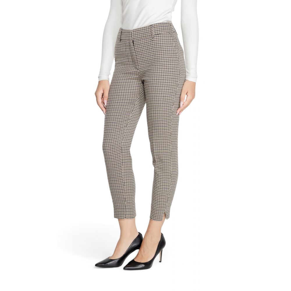 Beige Polyester Pant - ventzia