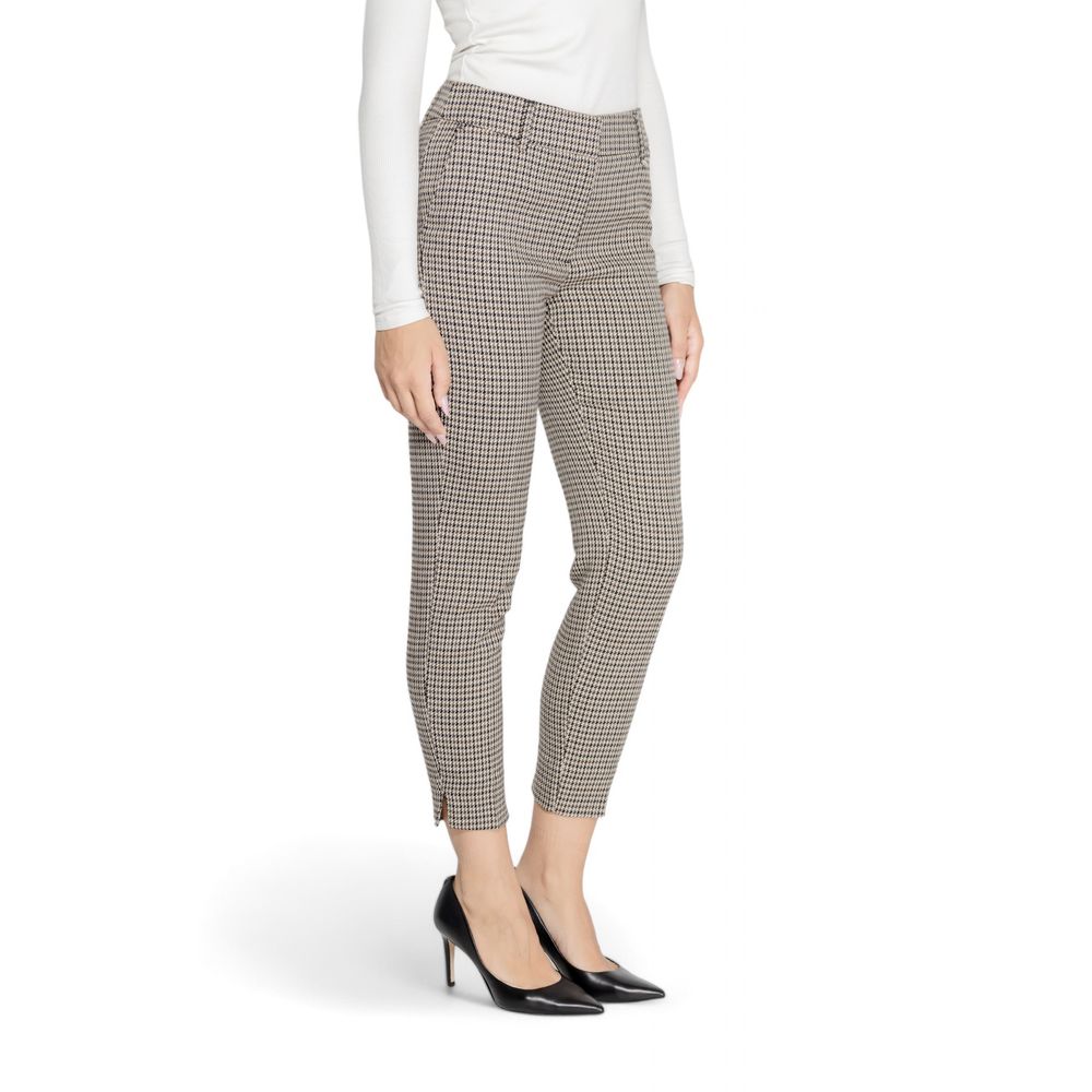 Beige Polyester Pant - ventzia