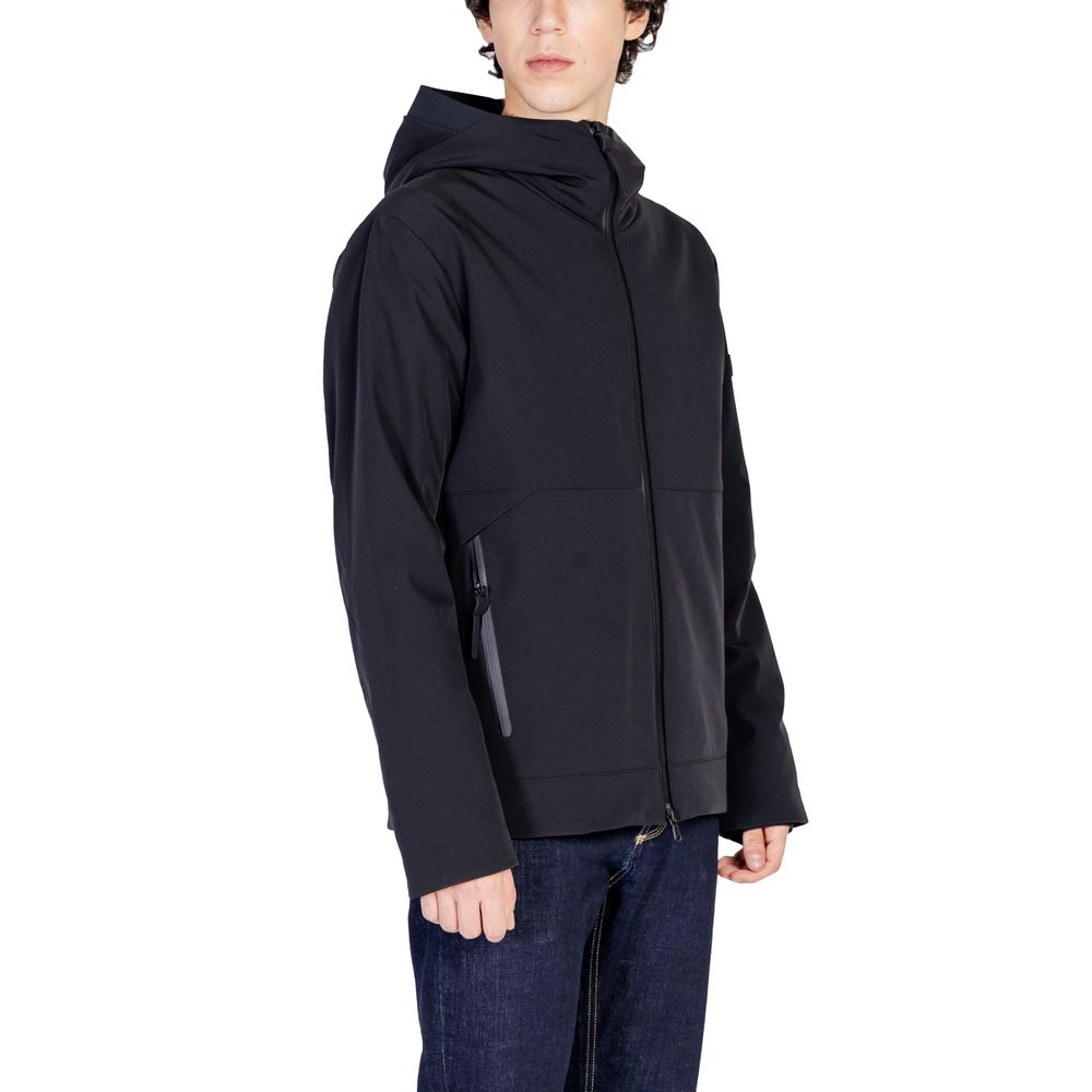 Black Polyamide Jackets & Coat - ventzia
