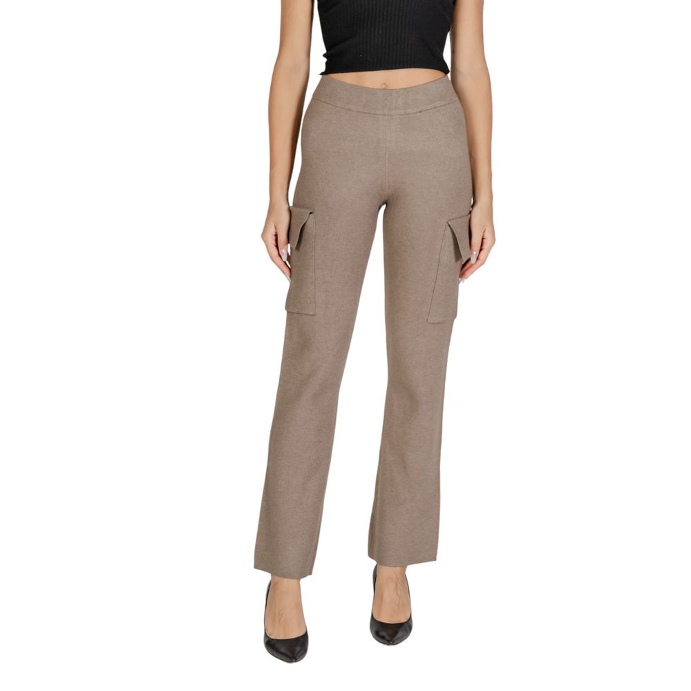 Beige Viscose Pant - ventzia