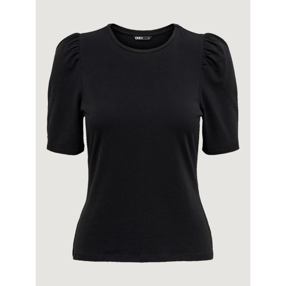 Black Cotton T-Shirt - ventzia