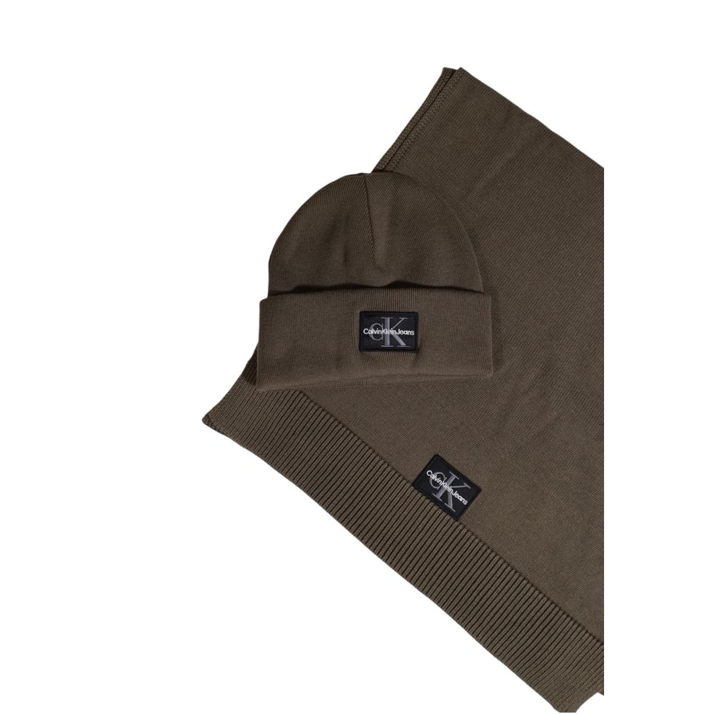 Brown Cotton Scarf - ventzia