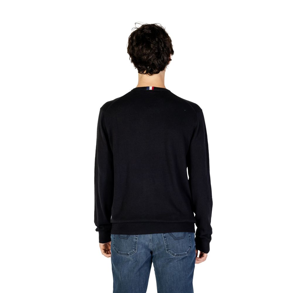 Black Cotton Sweater - ventzia