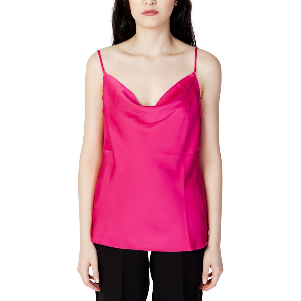 Pink Polyester Tank Top - ventzia