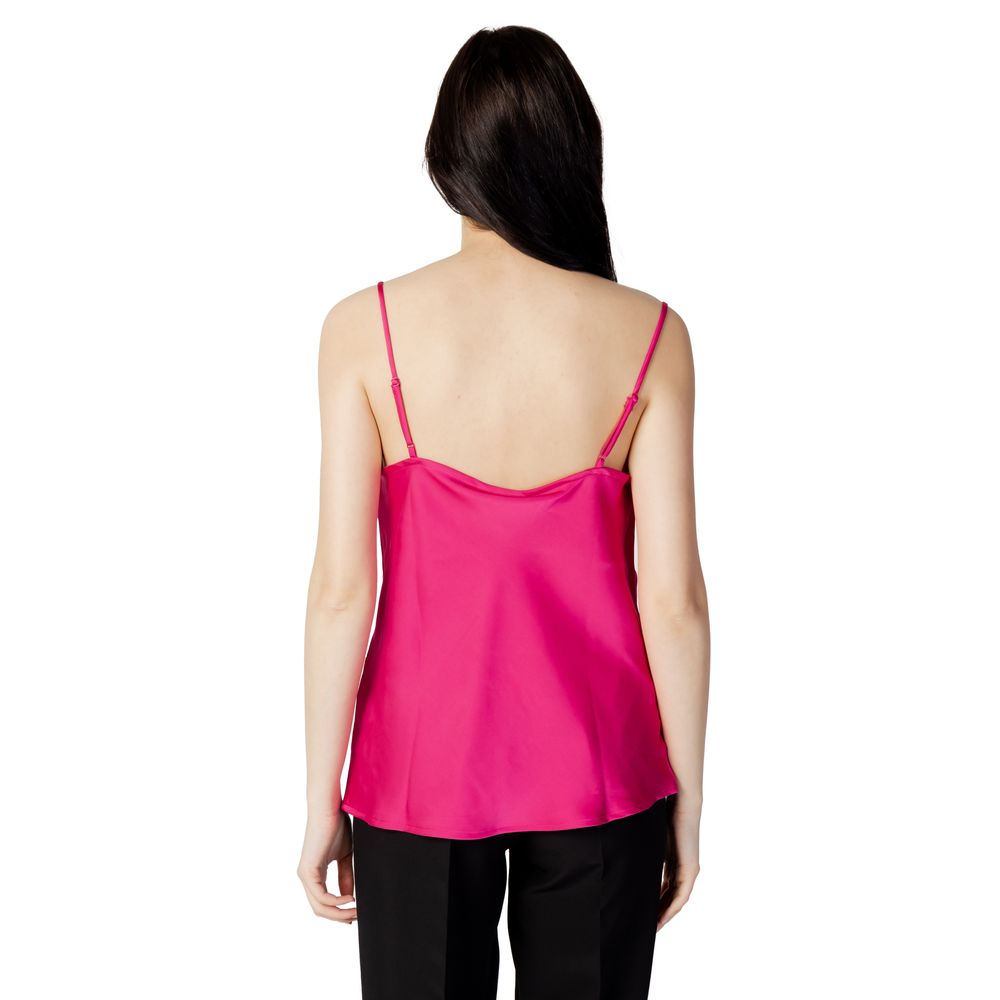 Pink Polyester Tank Top - ventzia