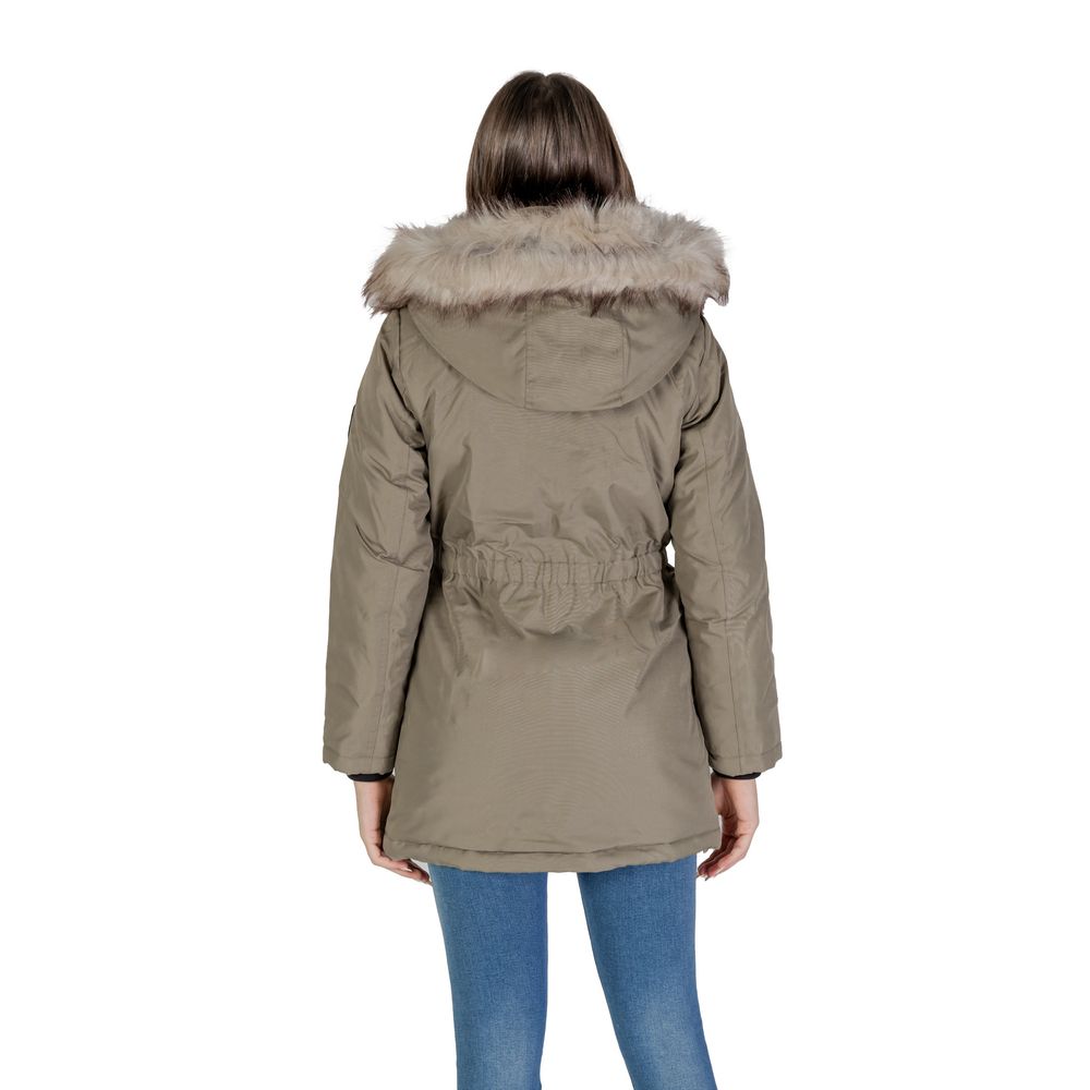 Green Polyester Parka - ventzia