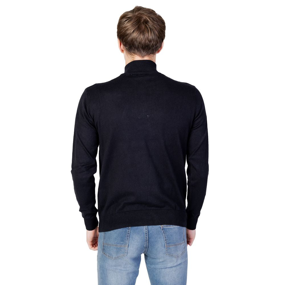 Black Cotton Sweater - ventzia