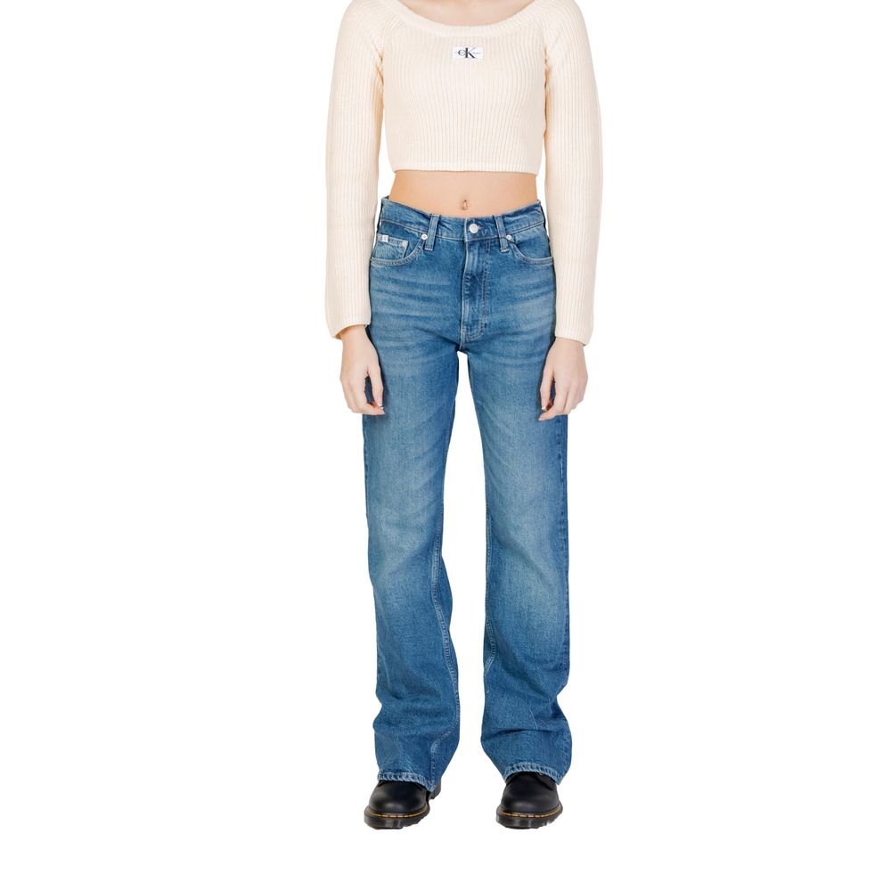 Blue Cotton Mom Jean - ventzia