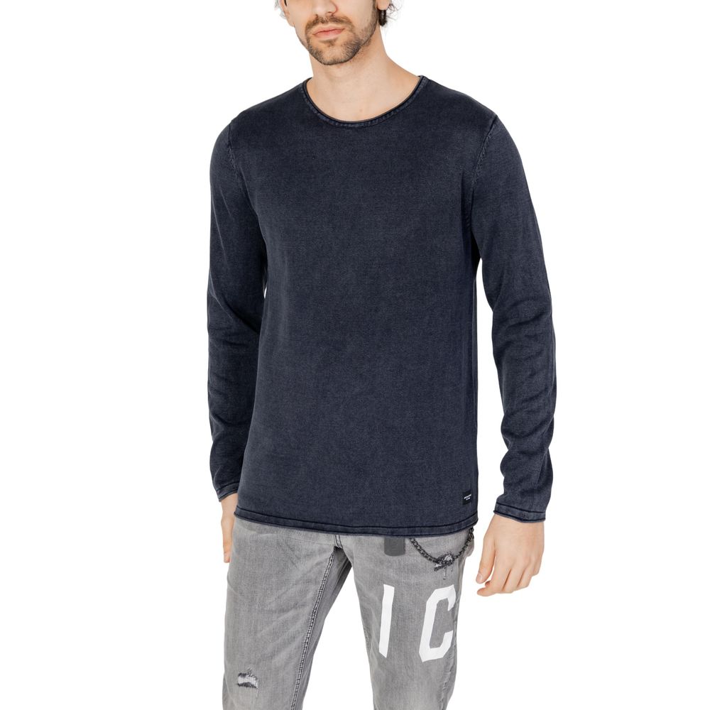 Blue Cotton Sweatshirt - ventzia