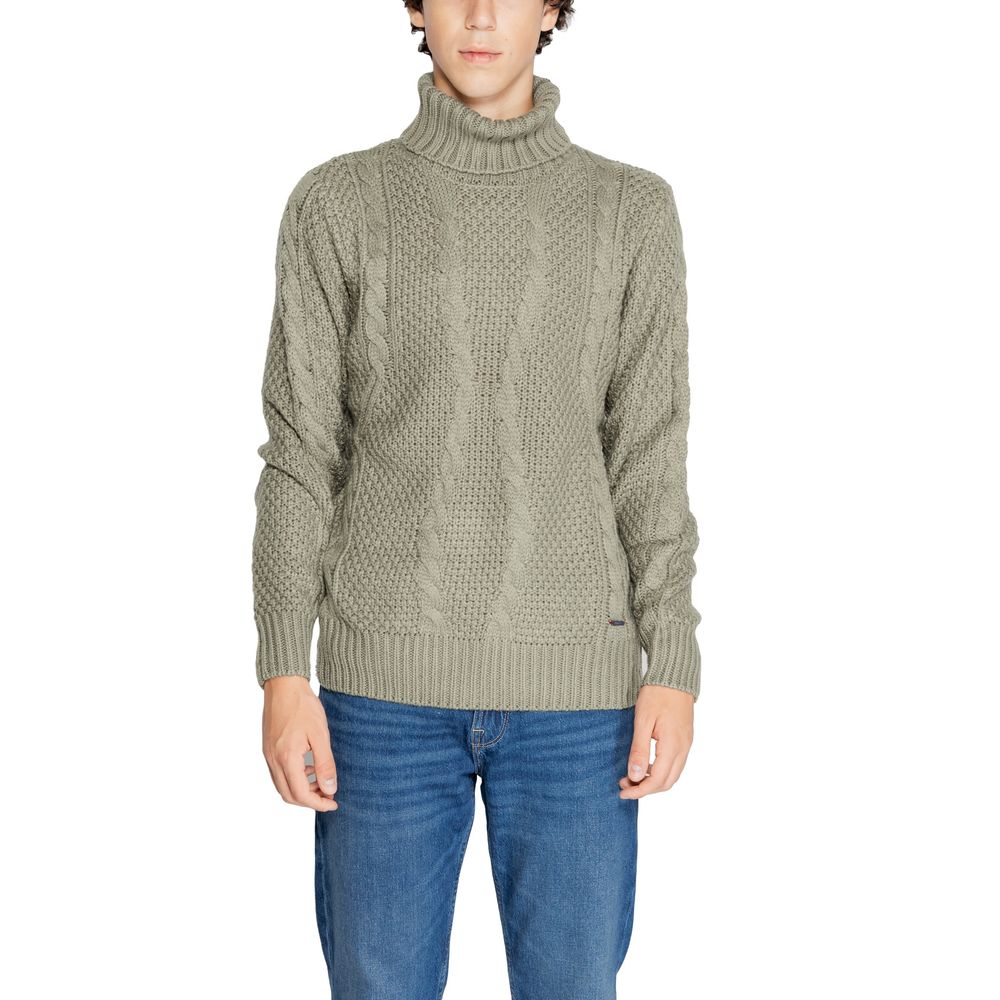 Green Polyester Sweater - ventzia