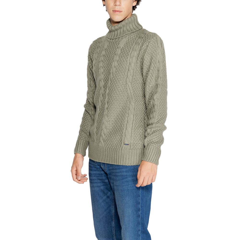 Green Polyester Sweater - ventzia