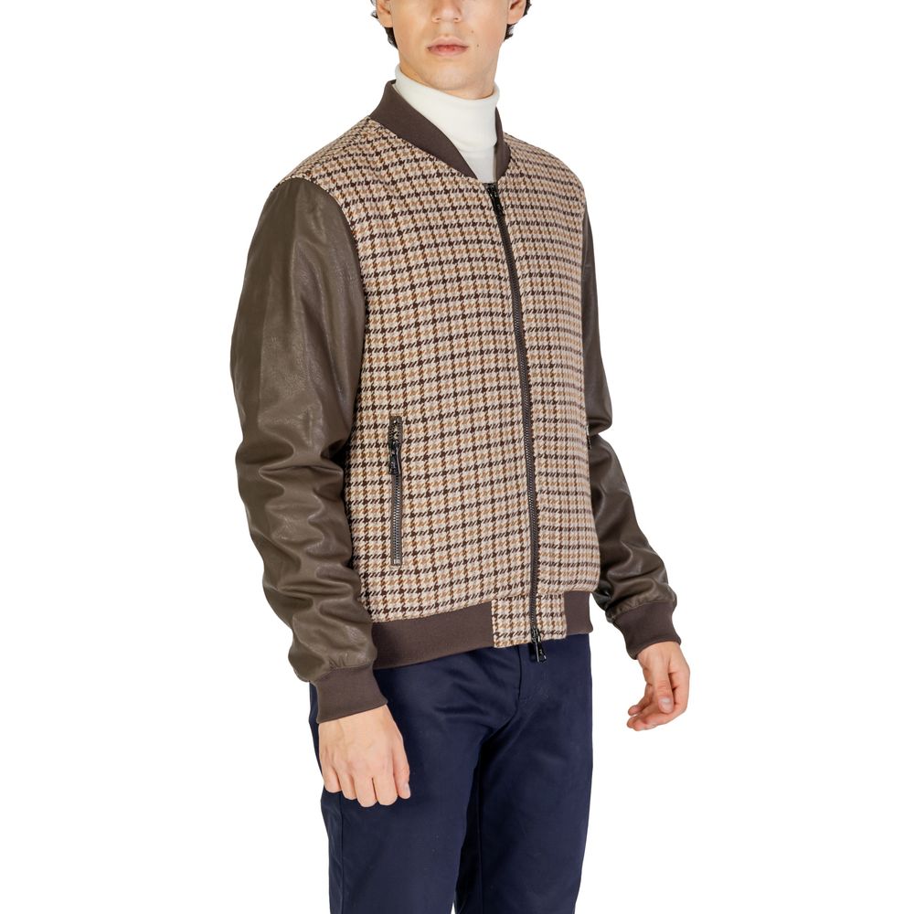 Brown Polyester Jackets & Coat - ventzia