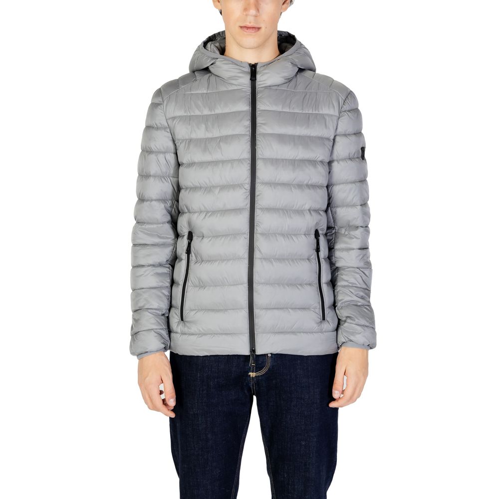 Gray Polyamide Jackets & Coat - ventzia