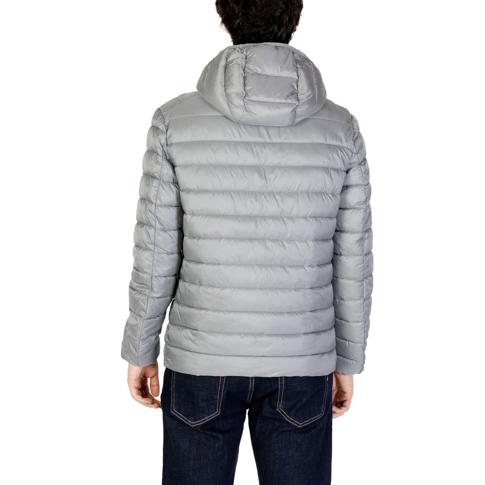 Gray Polyamide Jackets & Coat - ventzia