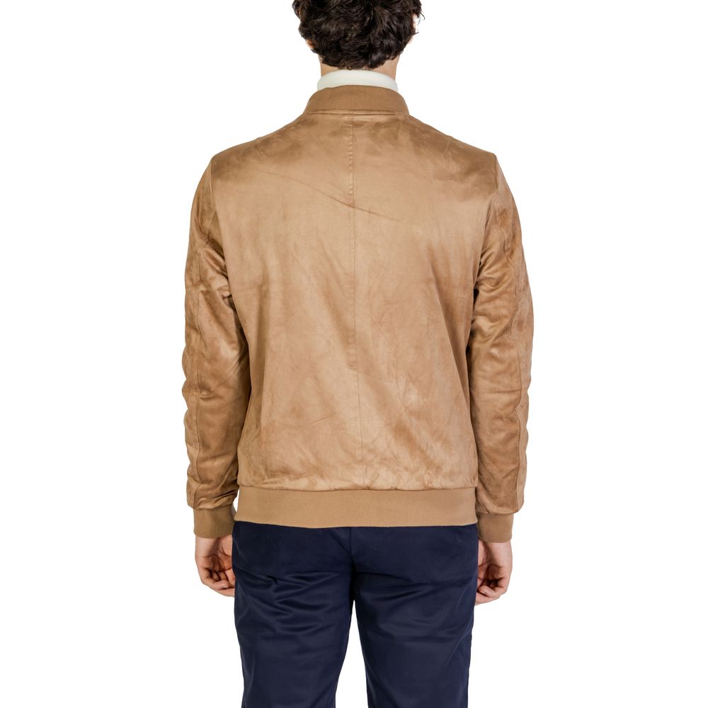 Beige Polyester Jackets & Coat - ventzia