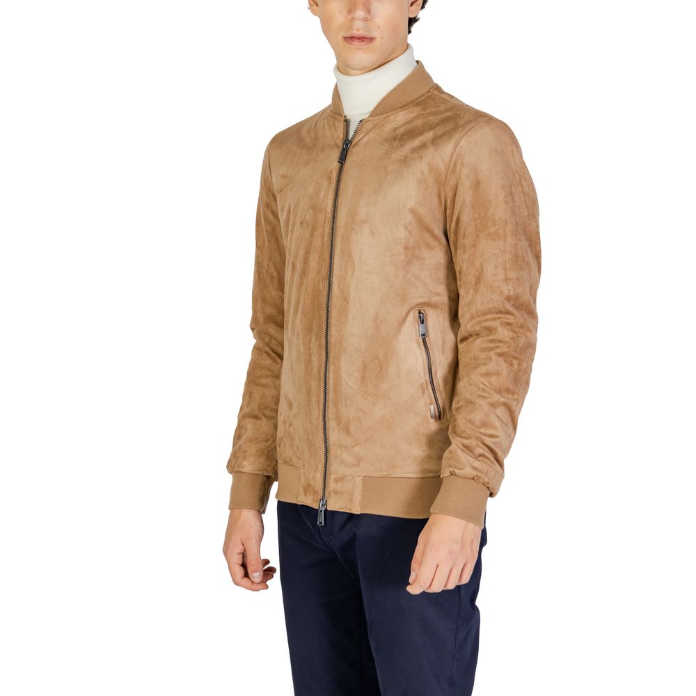 Beige Polyester Jackets & Coat - ventzia