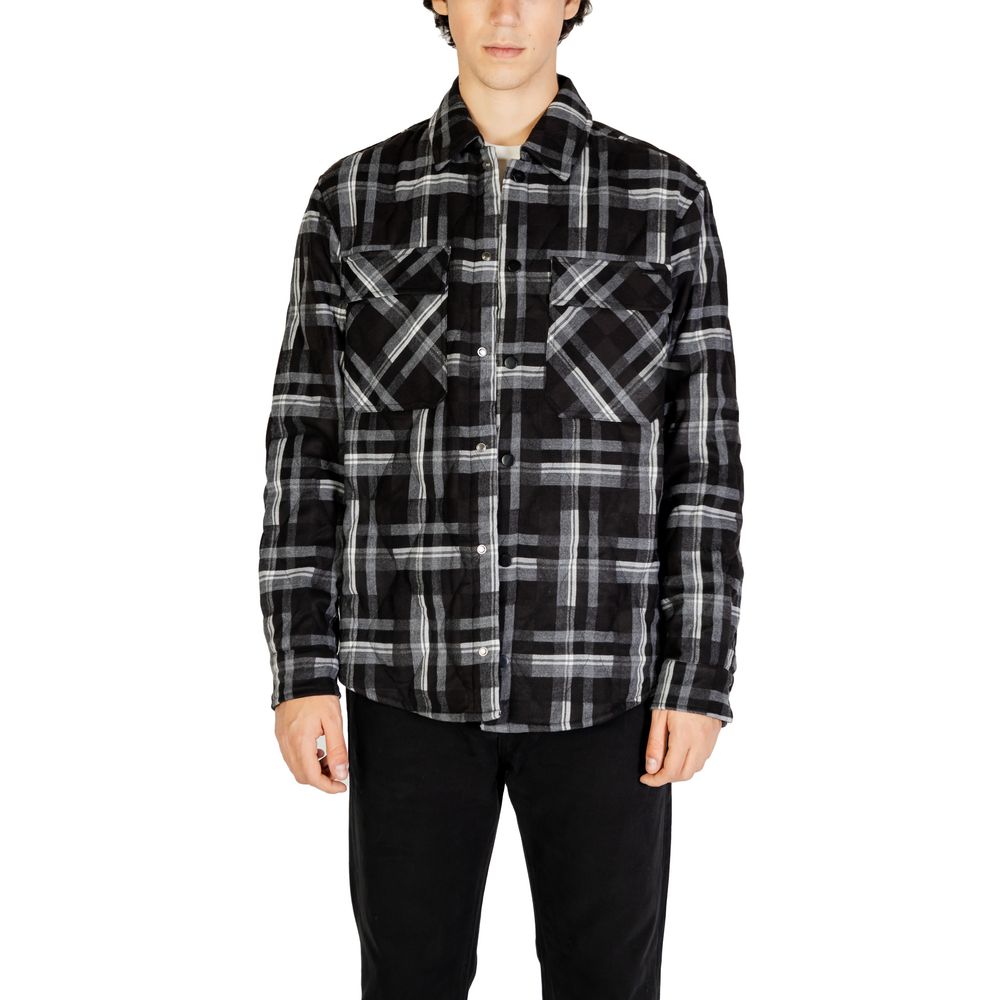 Black Polyester Jackets & Coat - ventzia