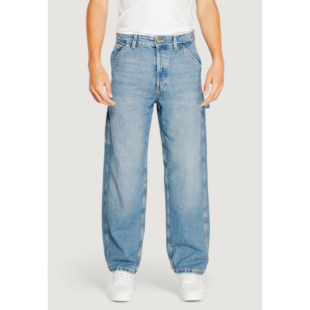 Blue Cotton Relaxed Fit Jean