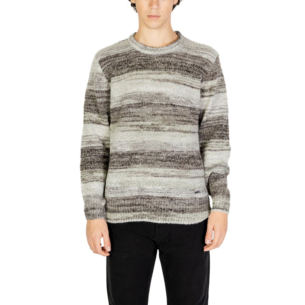 Gray Polyacrylic Sweater - ventzia