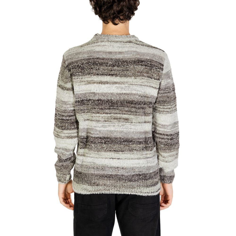 Gray Polyacrylic Sweater - ventzia