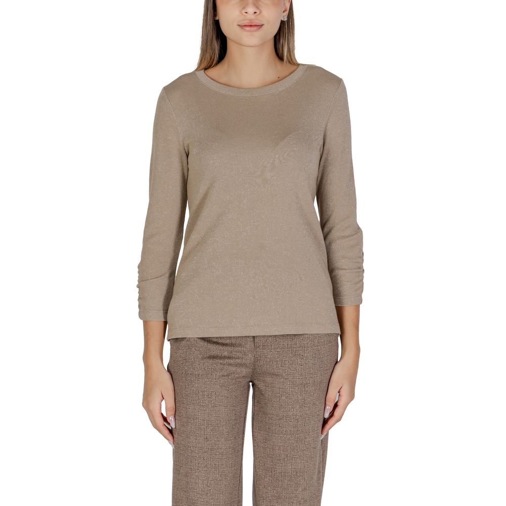 Beige Polyester Long Sleeve - ventzia