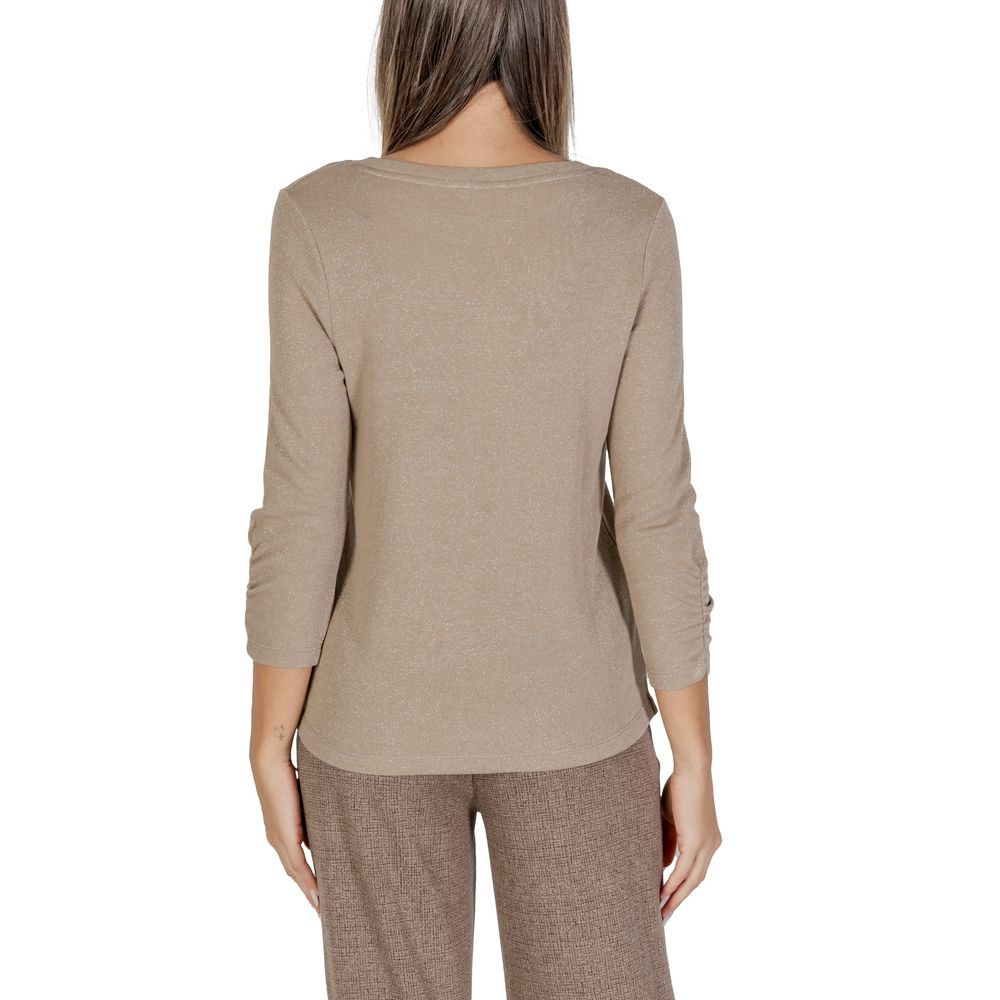 Beige Polyester Long Sleeve - ventzia