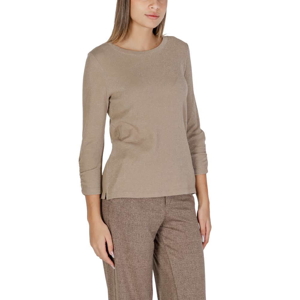 Beige Polyester Long Sleeve - ventzia