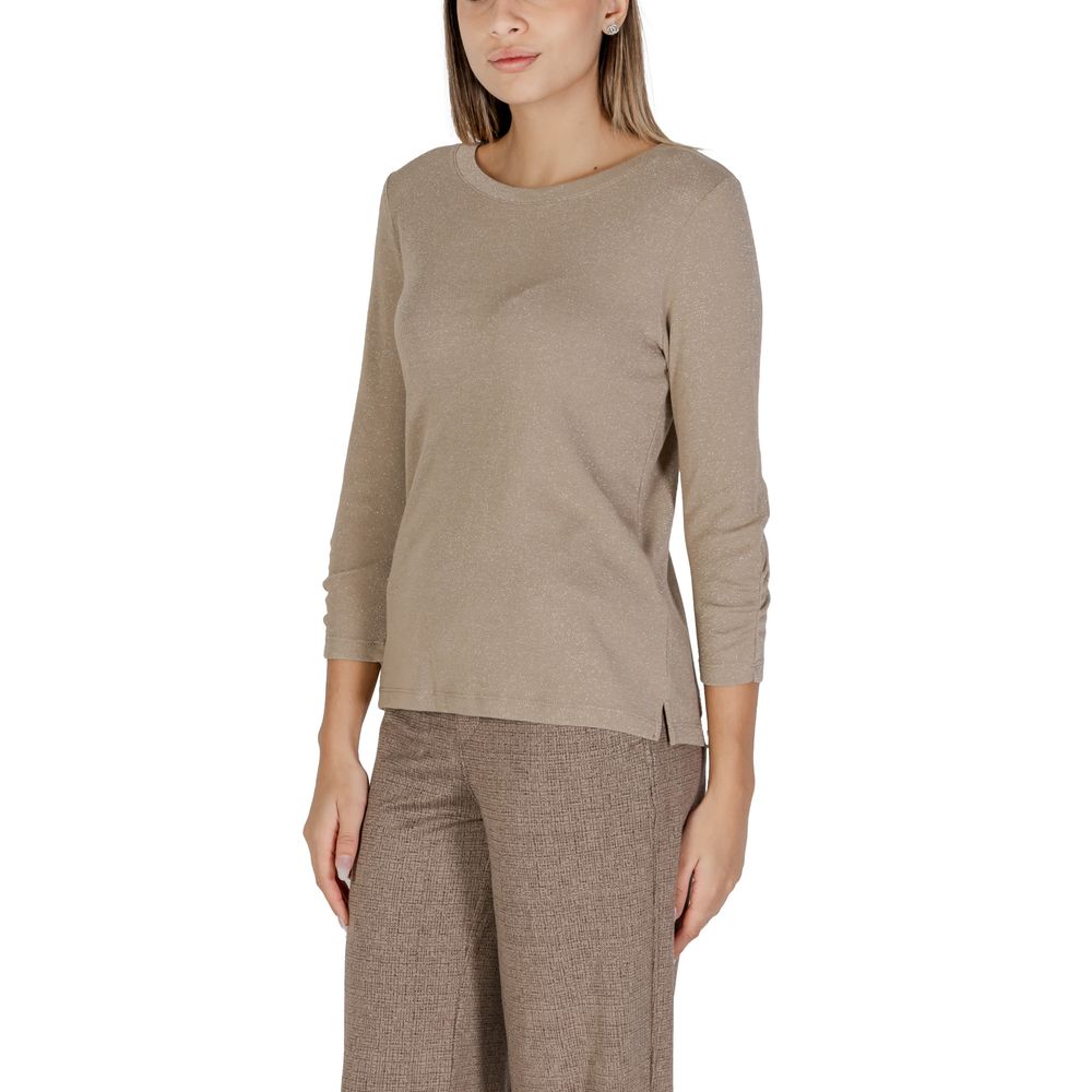 Beige Polyester Long Sleeve - ventzia