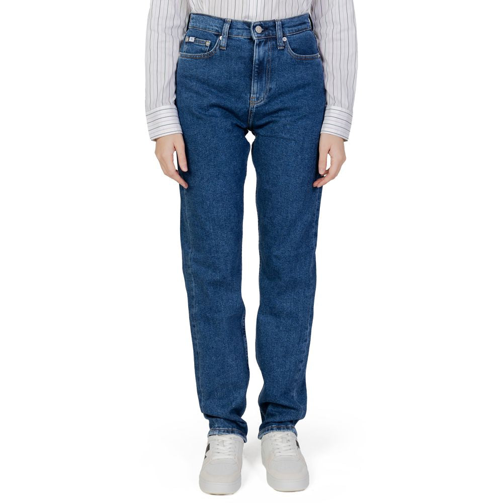 Blue Cotton Slim Fit Jean - ventzia