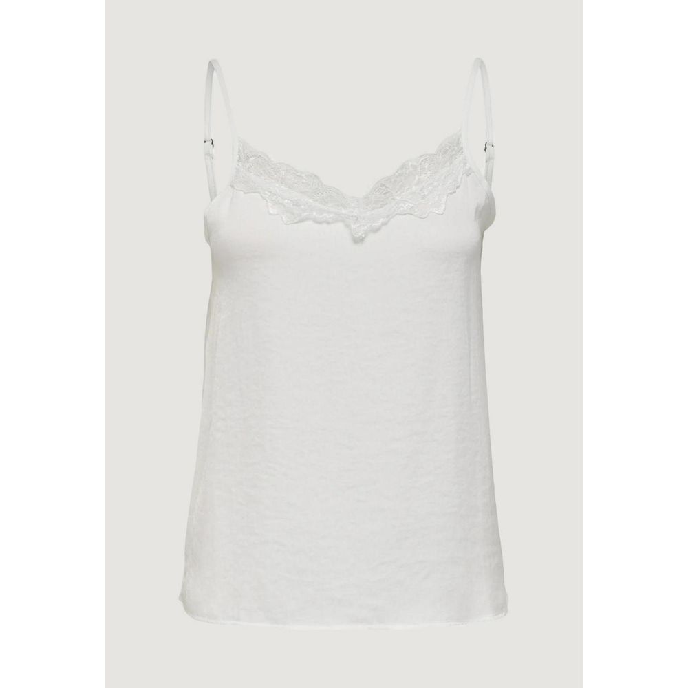 White Polyester Tank Top - ventzia
